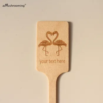 

x400 Flamingo Drink Stirrers Customized Wooden Cocktail Stir Swizzle paddle Sticks disposable party tableware