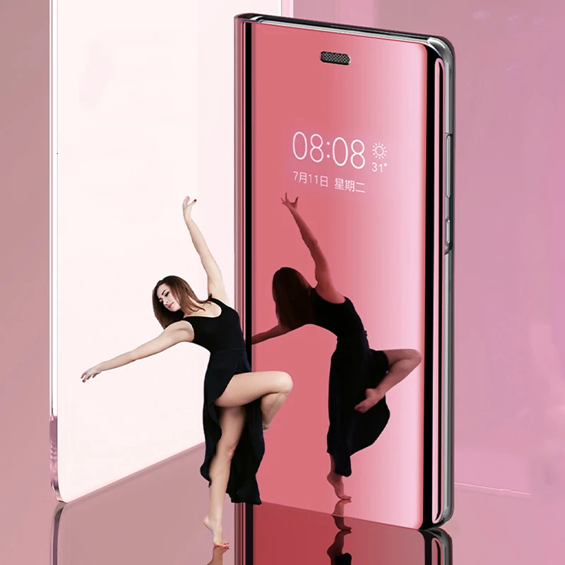 Умный зеркальный флип чехол для Xiaomi Redmi Note 6 5 3 Pro 4 4X 5A 6A S2 4A 4X5 Plus Y2 Y1 Lite Funda