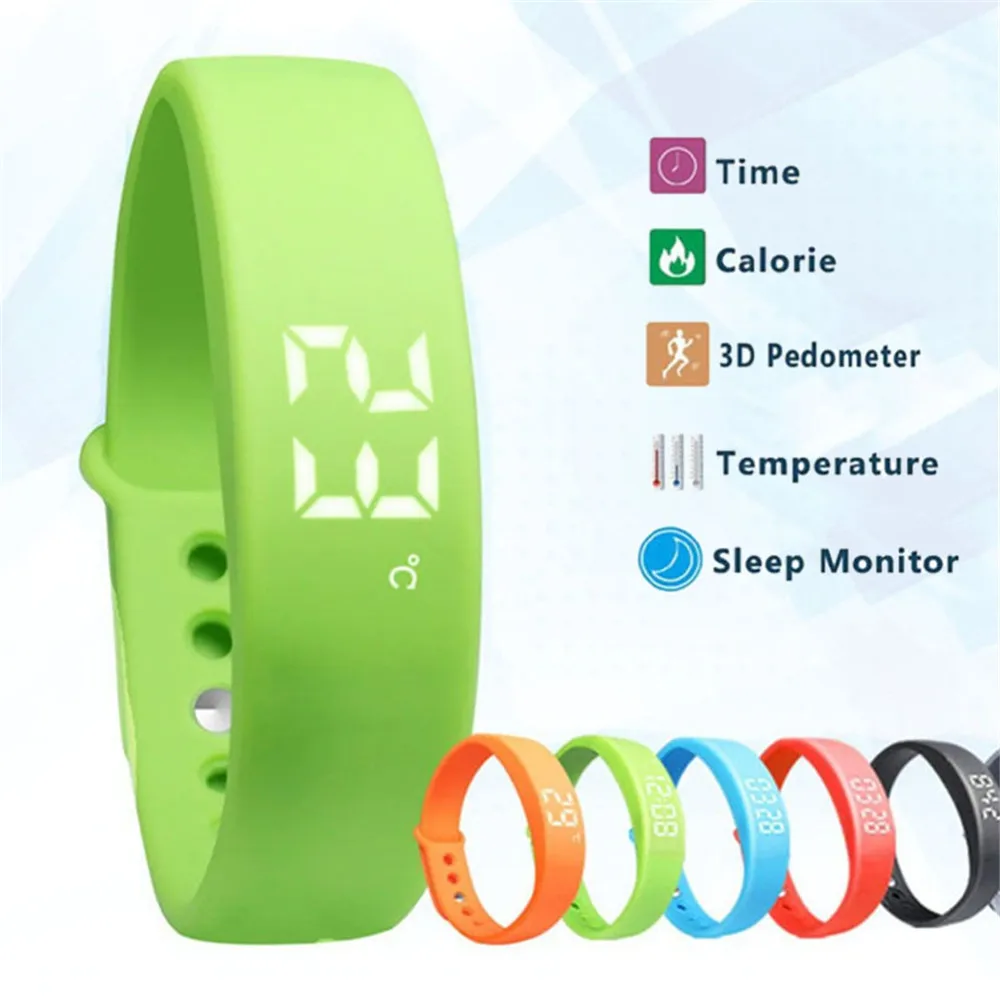 

Cheap 3D Pedometer Smart Bracelet Watch W5 Temperature Step Sleep Monitor Activity Tracker Fitness Band Clock Men/Women/Kids