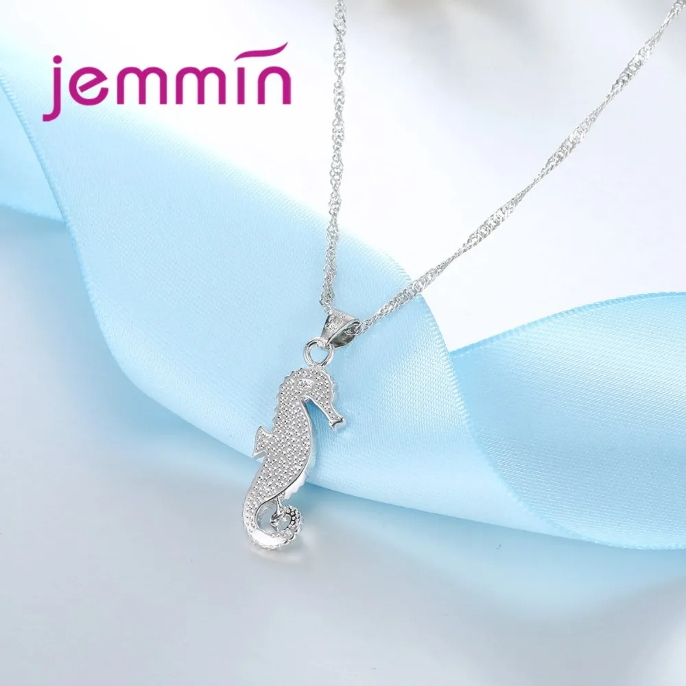 Новое поступление великолепное Seahorse опал кулон ожерелье чистое серебро 925 пробы ювелирные изделия для женщин Свадебные помолвки