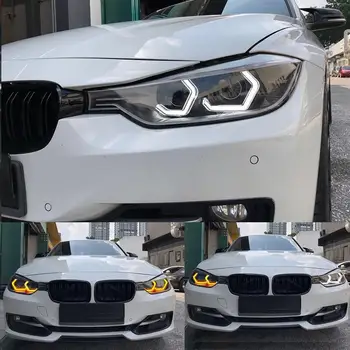

for BMW 4 series F32 435i 428i 420d 420i 440i 430i White & Amber M4 Iconic Style LED Angel eyes kit halo ring Turn signal light