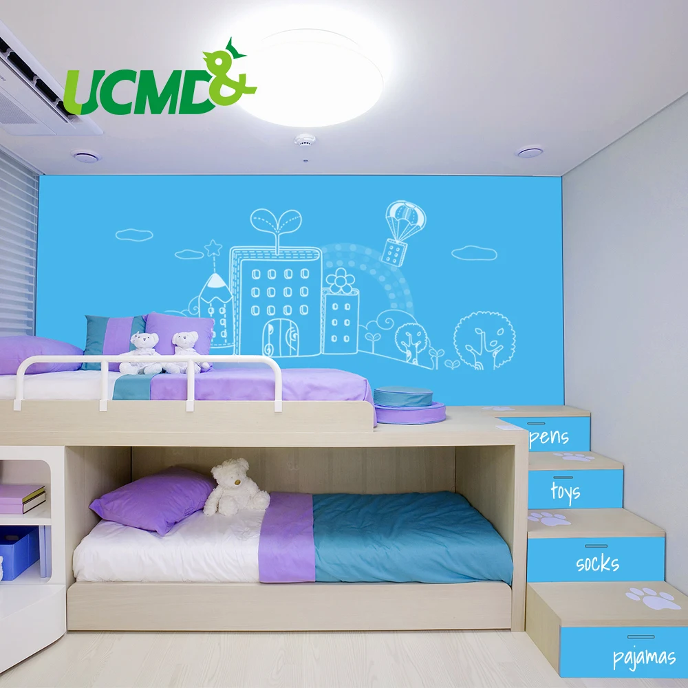 Flexible whiteboard Sticker Dry Erase Drawing Writing Board Kitchen Wall stickers Hold Magnets Home Wall Room Decor Blue Color