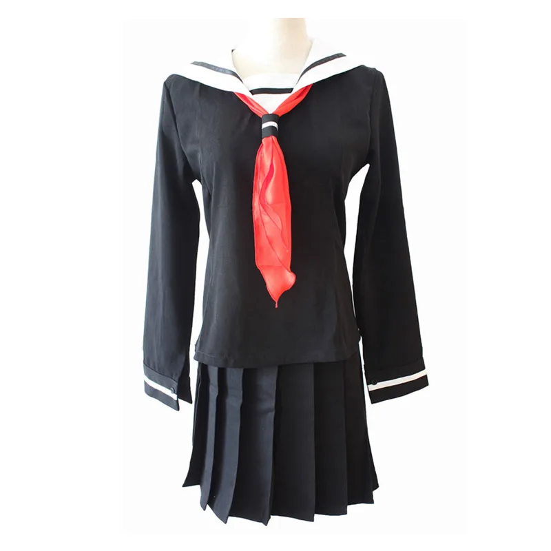 Coshome аниме Hell Girl Enma Ai, костюмы для косплея, 100 см, длинные парики, школьная униформа моряка, вечерние платья на Хэллоуин для женщин, черное платье - Цвет: Costume