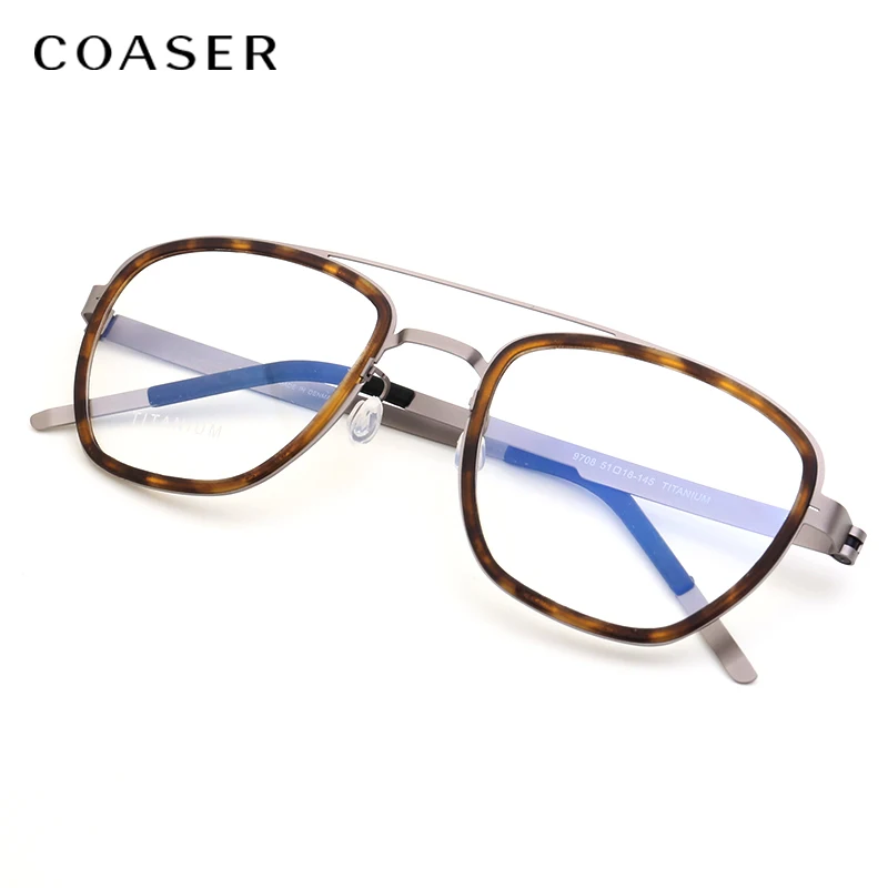 

NEW Titanium Glasses Frame Men metal Denmark Brand Design Screwless Vintage Round prescription optical eyewear Myopia eyeglasses