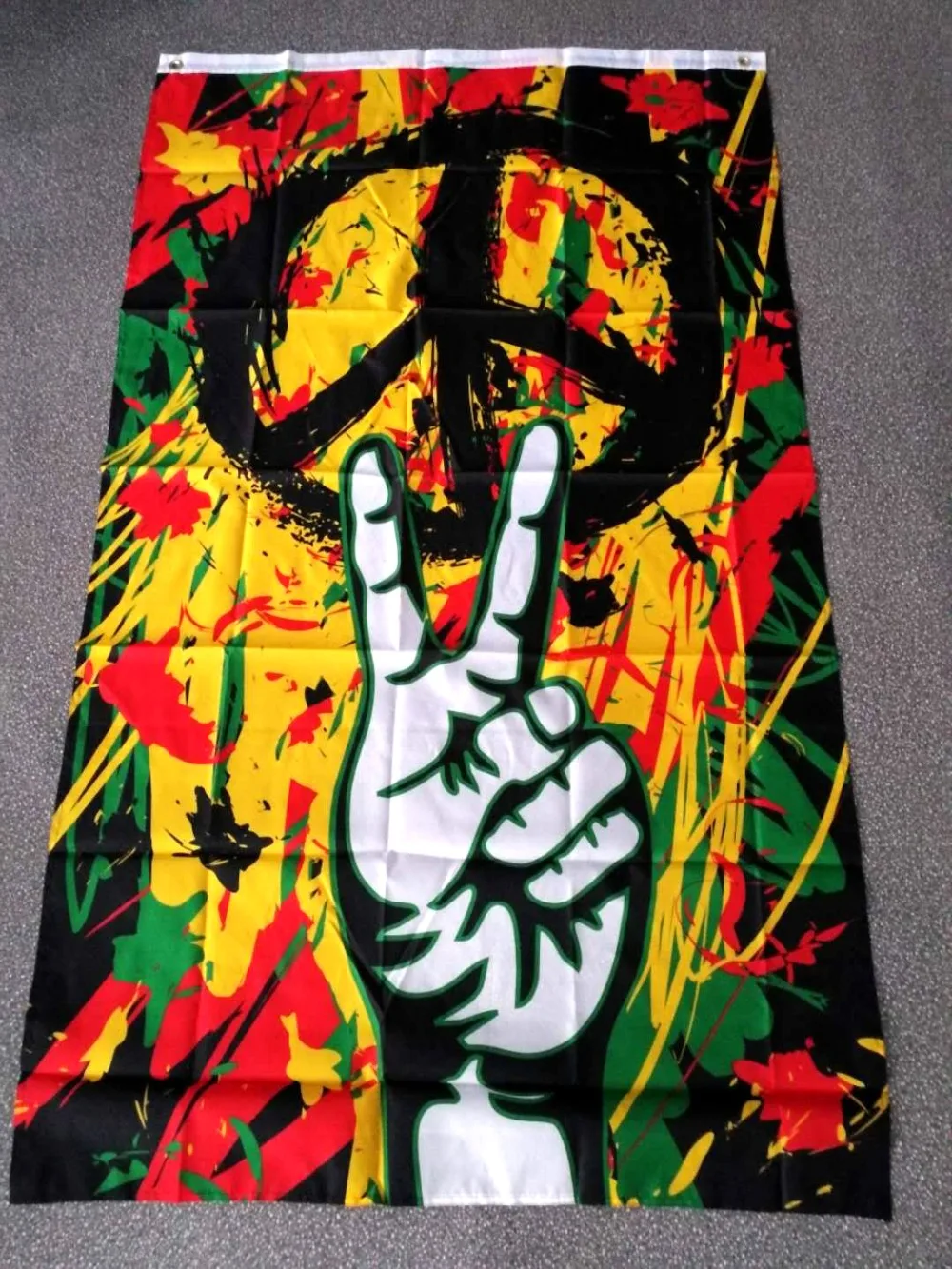 Flaglink 3x5fts 90*150 см Rasta Peace Grafitti флаг Боба Марли Регги хиппи группа