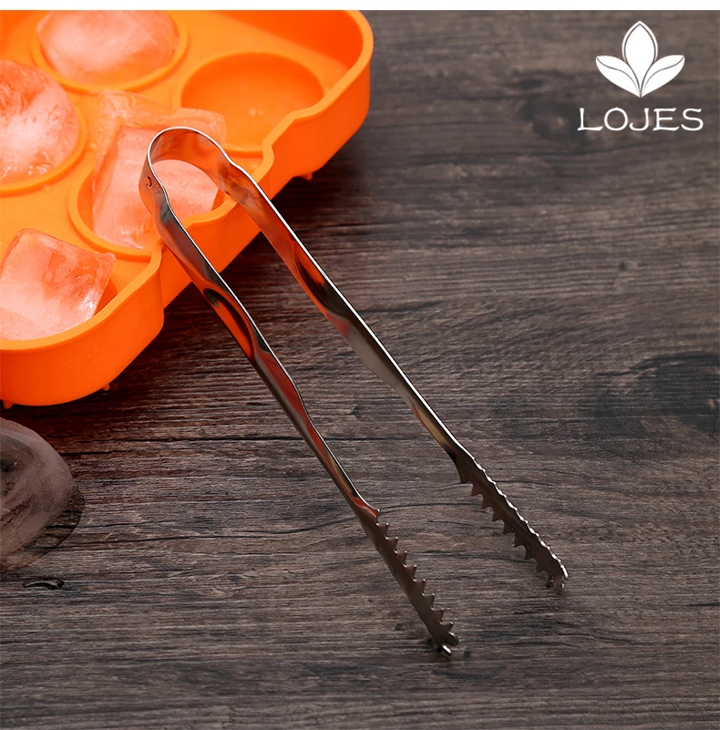 1Pcs New 18cm Stainless Steel Barbecue BBQ Clip Bread Food Ice Clamp Ice Tong Tool Bar Kitchen Accessories