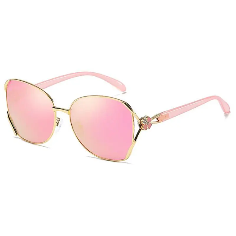 HOTOCHKI, поляризационные женские солнцезащитные очки, элегантный цветок, для вождения, UV400, для женщин, солнцезащитные очки, стильные, зеркальные - Цвет линз: 5