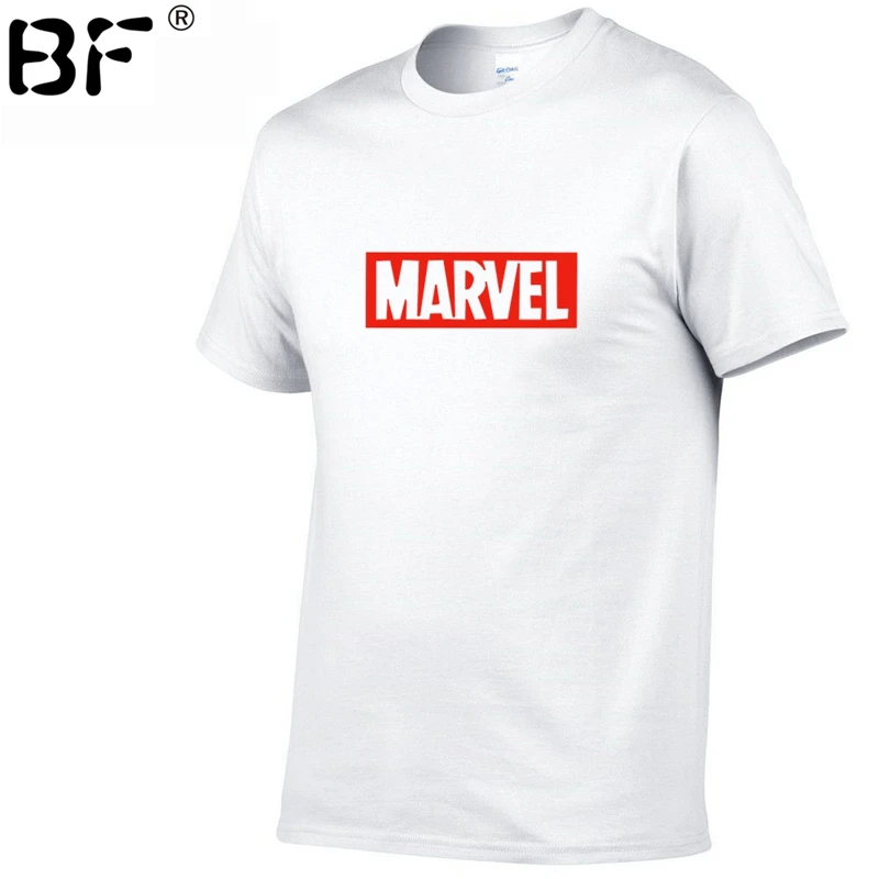

2019 New summer Marvel men t shirt short sleeve 100% cotton t shirt fashion hip hop loose t-shirt tops tees brand clothing