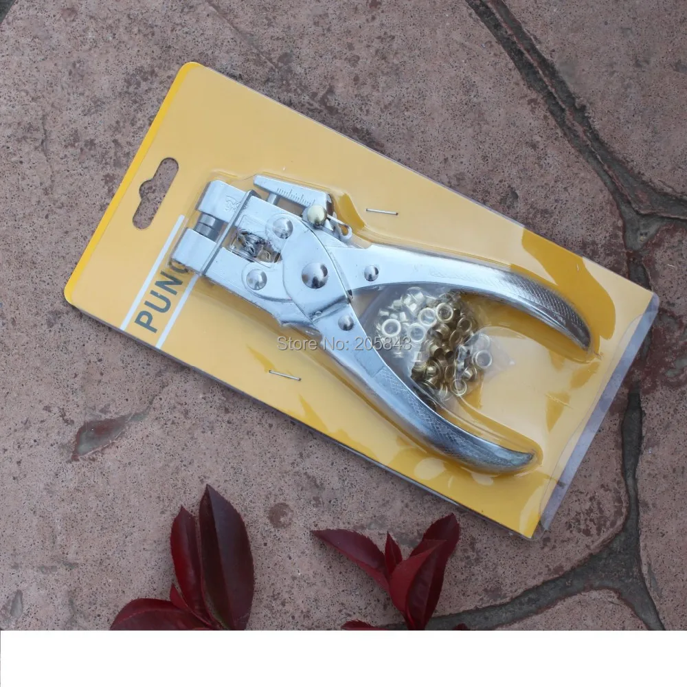 

Double Function Eyelet Setting+ Hole Maker Fastener Press Eyelet Setter Cloth Snap Hand Tool(Gift 100pcs Buttons)