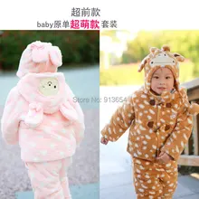 Новинка на осень-зиму Детские комплекты одежды для маленьких мальчиков и девочек Повседневная Верхняя одежда в горошек+ детские штаны из кораллового флиса комплекты одежды для девочек