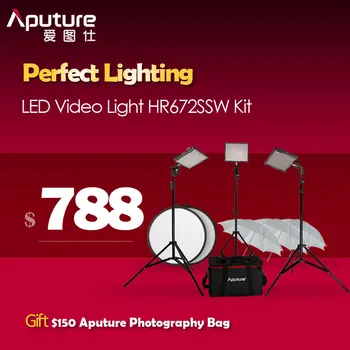 

Aputure Amaran Wireless Video Light HR672 CRI95+ Led Video Light Panel 5500K &2.4G Wireless Remote LED Video Light HR672SSW Kit