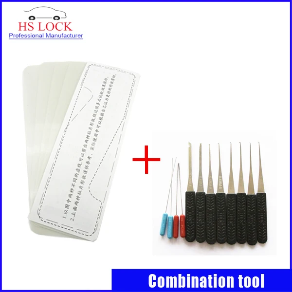 

Nanomete Insert Sheet 5pcs Door Lock Opener with 12 PCS Lock Broken Key Extractor Remove Removal Hooks Locksmith Tool Set