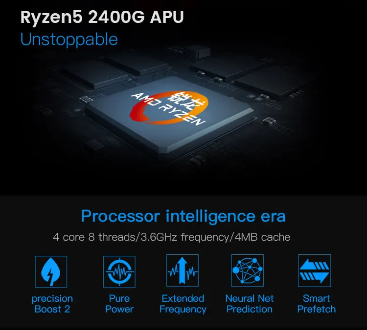 IPASON дешевый игровой пк AMD Ryzen5 2400G/B450M/ASUS RX580 8G Дискретная карта DDR4 16G ram 1T+ 240GSSD настольный компьютер