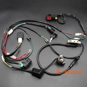 

New Motorcycle CDI Wiring Harness Loom Ignition Solenoid Coil Rectifier for 50 70 90cc 110cc 125cc PIT Quad Dirt Bike ATV E-Moto