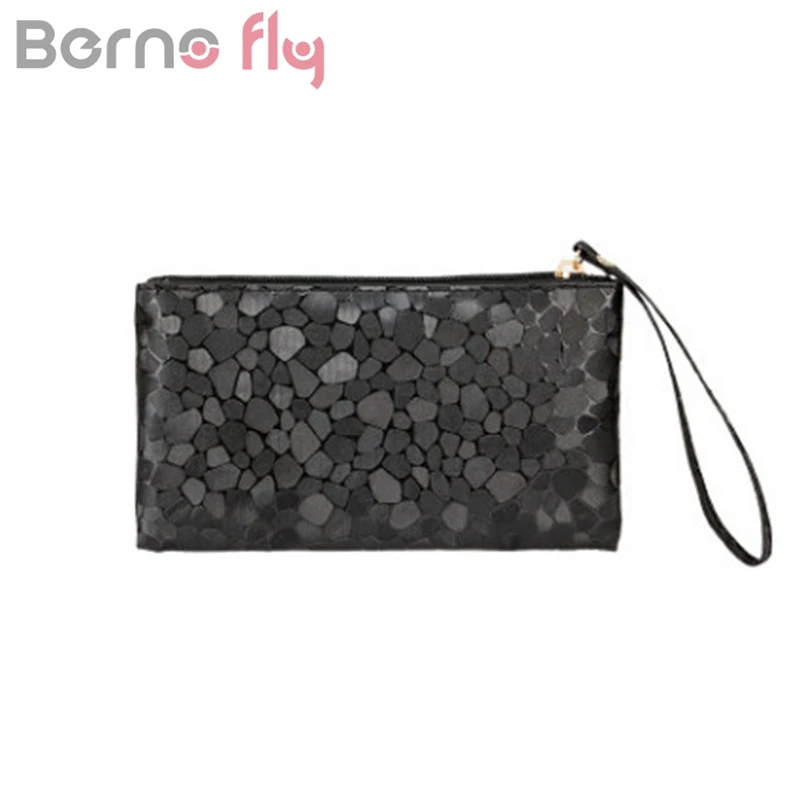 

Berno fly Brand Stone Pattern Women Handbags Fashion Lady Small Wallet Girls Phone Bag Candy Color Bolsa Evening Clutch Bags
