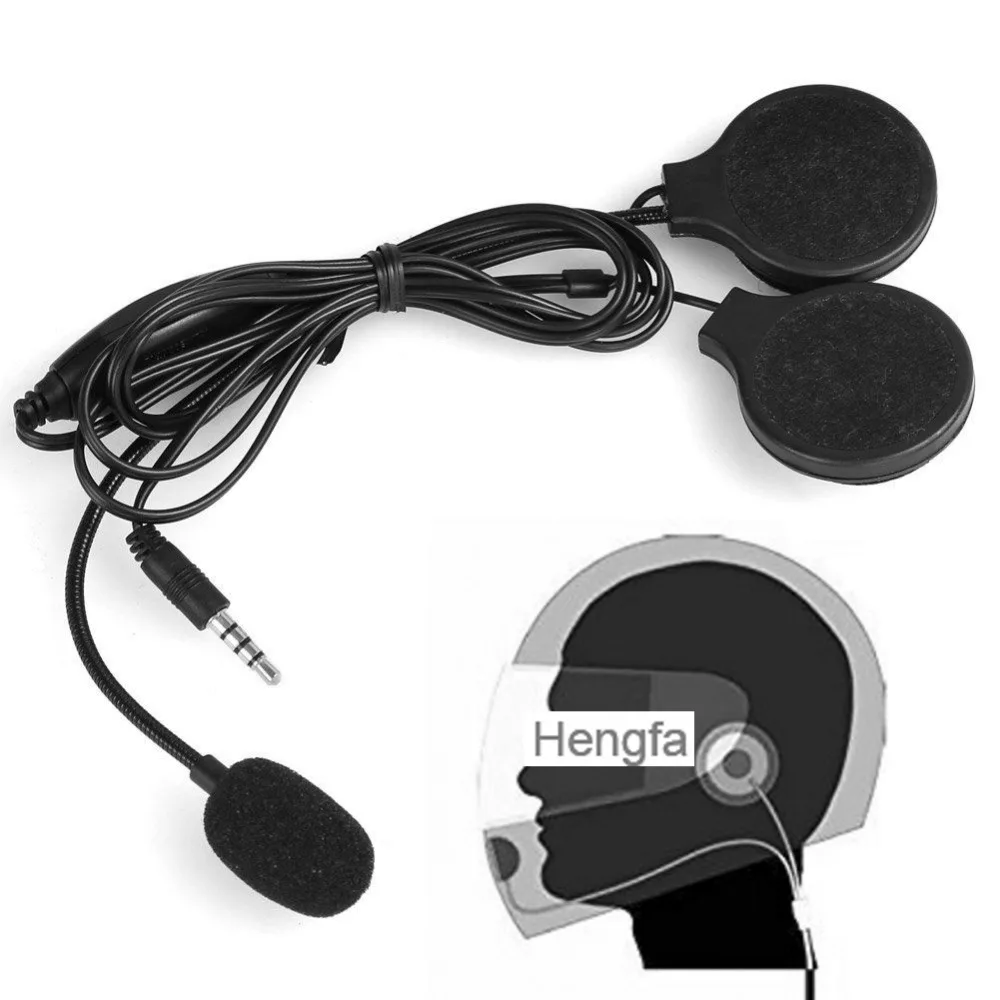 

Yatour 3.5mm Motorcycle Helmet Stereo Speak Earphone Headset Mic Volume Control for MP3 Music Phone Call
