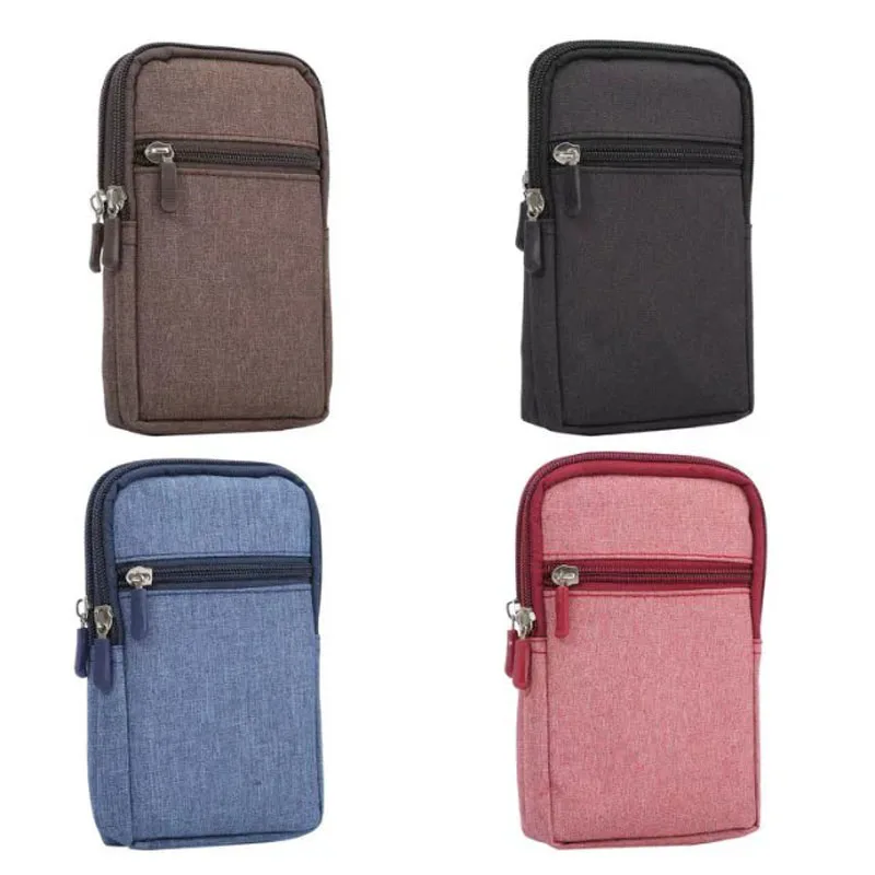 Cowboy Cloth Phone Pouch Belt Clip Bag for Samsung A5/A8/J5 2016/J7/J3 Case with Pen Holder Waist Bag Outdoor Sport Phone Cover