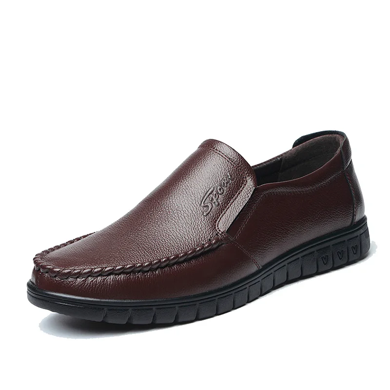 NPEZKGC Spring Summer Men Shoes Men's Leather Loafers Non-slip Casual Middle-aged Wear-resistant Soft Bottom Business Shoes Man NPEZKGC Spring Summer Men Shoes Men's Leather Loafers Non-slip Casual Middle-aged Wear-resistant Soft Bottom Business Shoes Man