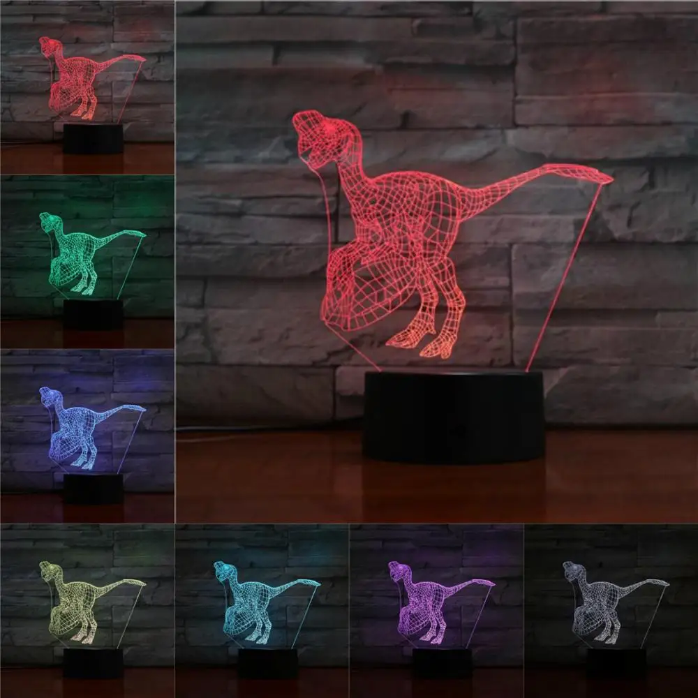 Новинка 3D лампа иллюзия Ночной светильник светодиодная USB RGB многоцветный