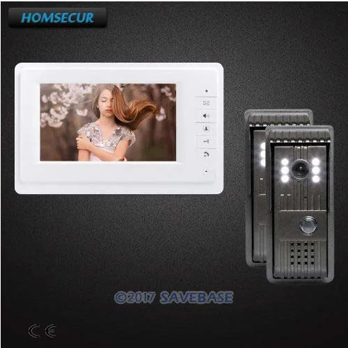 

HOMSECUR Color 7inch Video Door Entry Call System with One Button Unlock for Home Security
