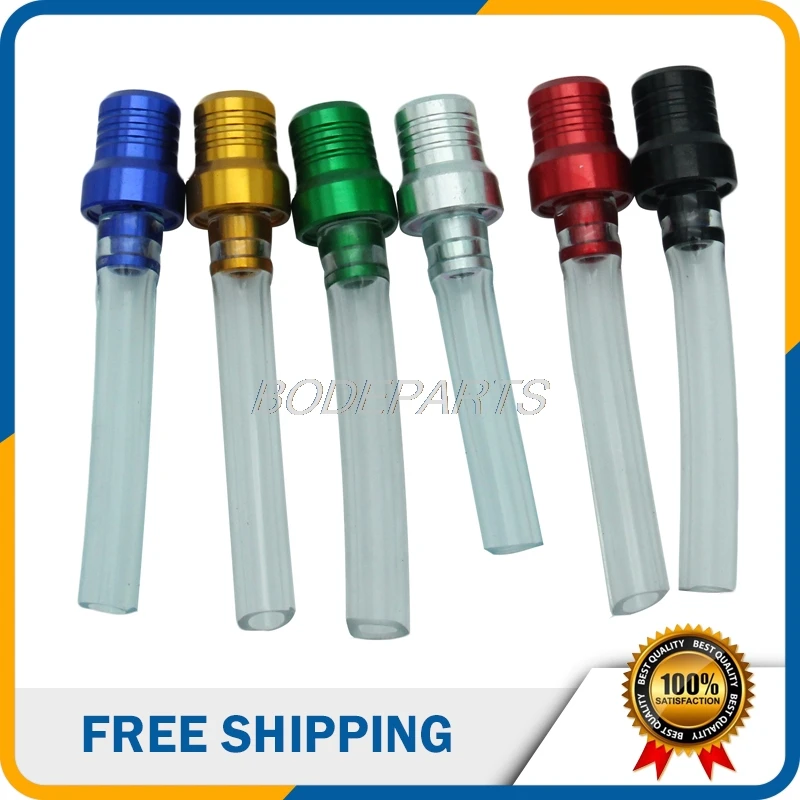 5pcs Colorful Aluminum Fuel Tank Gas Cap Breather Tube Vent Hose For