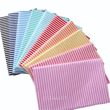 Новинка, 10 шт., цветная полосатая хлопковая ткань для шитья, лоскутные одеяла, подушки Telas, ткань для рукоделия, ткань Tilda, 20x25 см