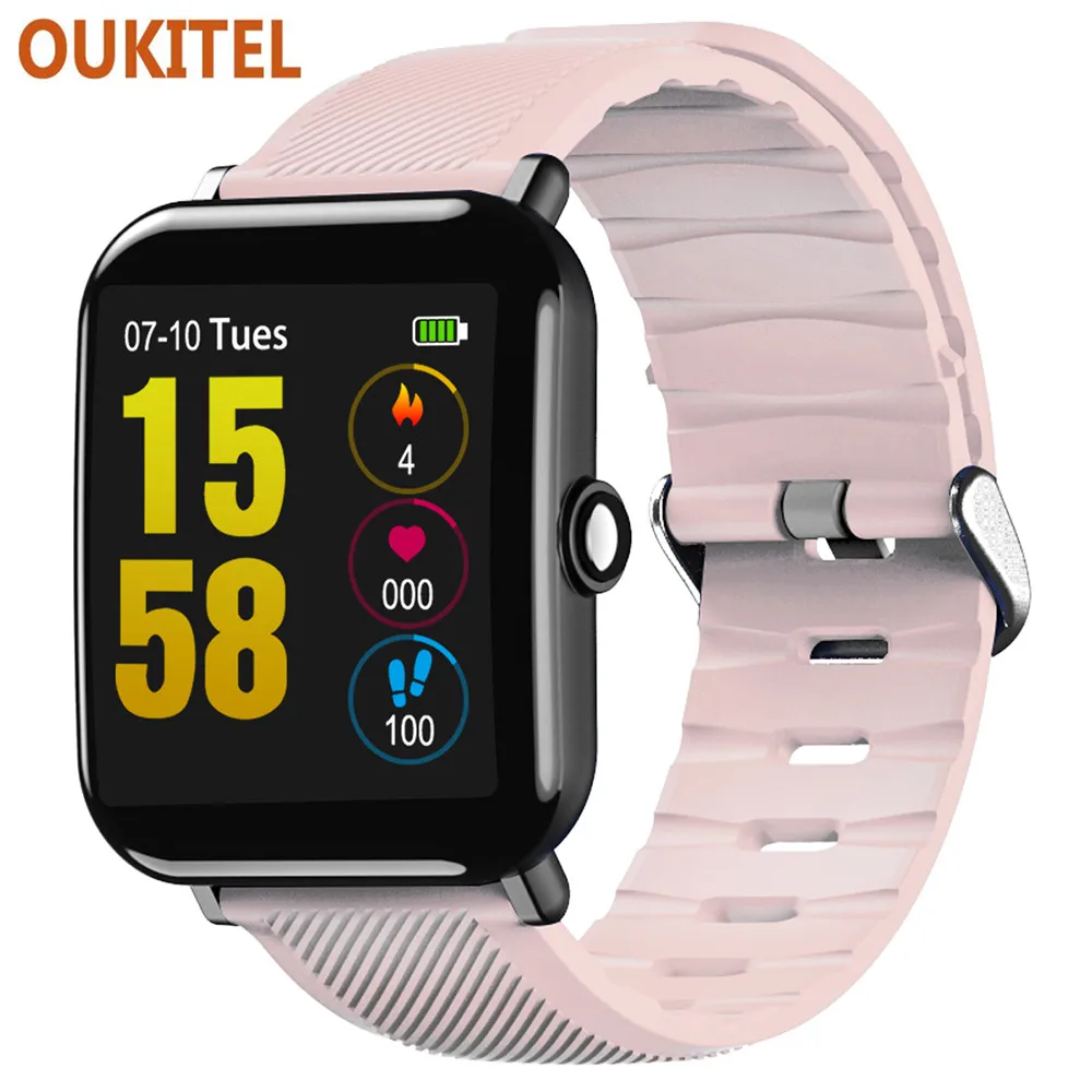 

OUKITEL W2 Waterproof IP67 Smart Watch Heart Rate Monitoring Pedometer Remote Camera Sedentary Reminder 1.3inch Sports Watch