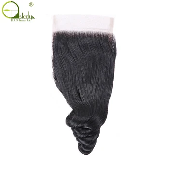 

Sterly Brazilian loose Wave Lace Closure Free/ Middle/ Three Part Remy Human Hair Closure Swiss Lace 10"-20" Natural Color