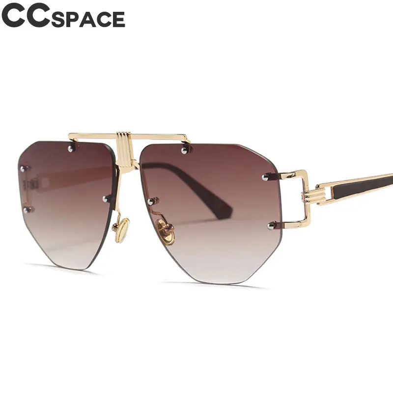 

Retro Steampunk Sunglasses Men Women Rimless Metal Frame Fashion Shades UV400 Vintage Glasses Oculos 46435