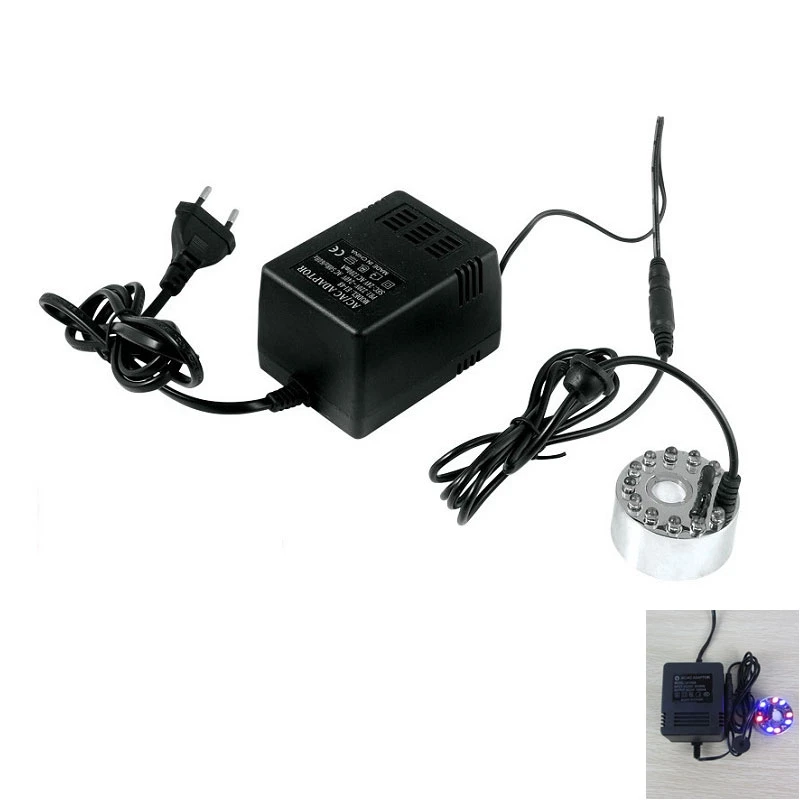 Tenozek 12-LED Ultrasonic Atomizer Mist Fog Maker for Water Fountain Pond Tenozek 12-LED Ultrasonic Atomizer Mist Fog Maker for Water Fountain Pond