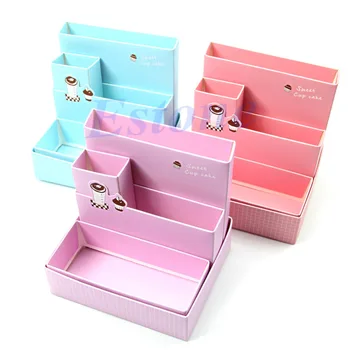 

New Paper Board Storage Box Desk Decor DIY Stationery Makeup Cosmetic Organizer