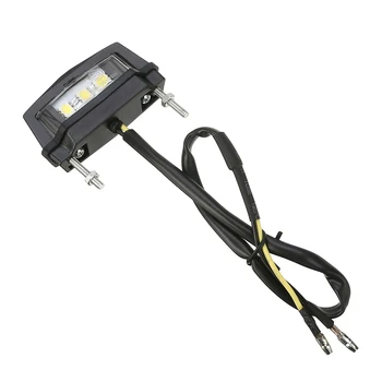 

1PC Mini Motorcycle White LED License Plate Light Moto ATV Scooter Light Lamp Bulb Accessories For Honda For Kawasaki For Suzuki