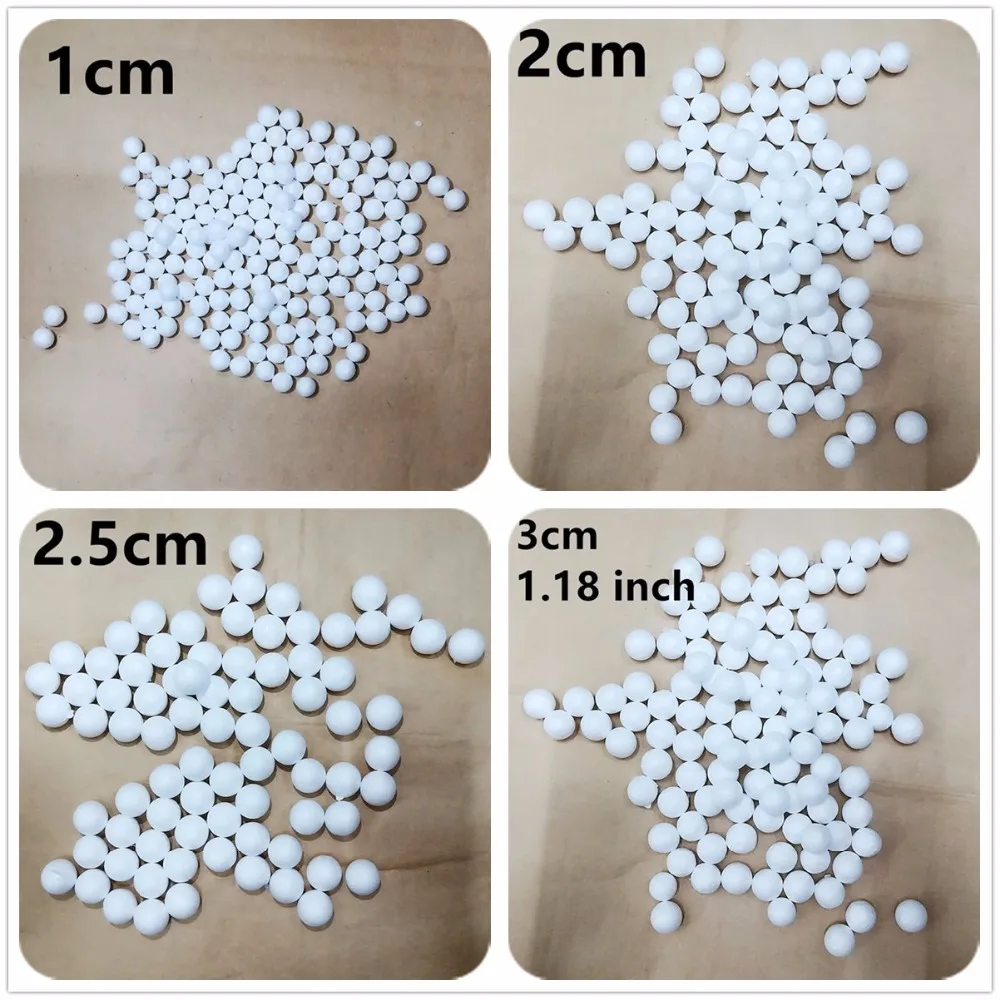 30200pcs 1cm 1.5cm 2cm 2.5cm 3cm 4cm white foam Round balls Mini