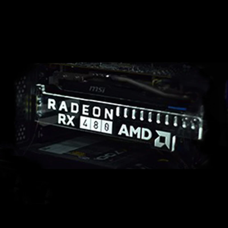 Новая белая расширенная версия G8 для RADEON RX 480 AMD светодиодная светящаяся