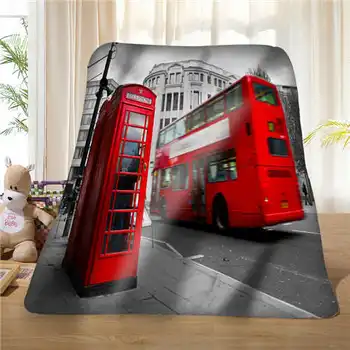 

Custom London Box Phone (1) Blanket Soft Fleece DIY Your Picture Decoration Bedroom Sofa Multi Size#929-02-002-13