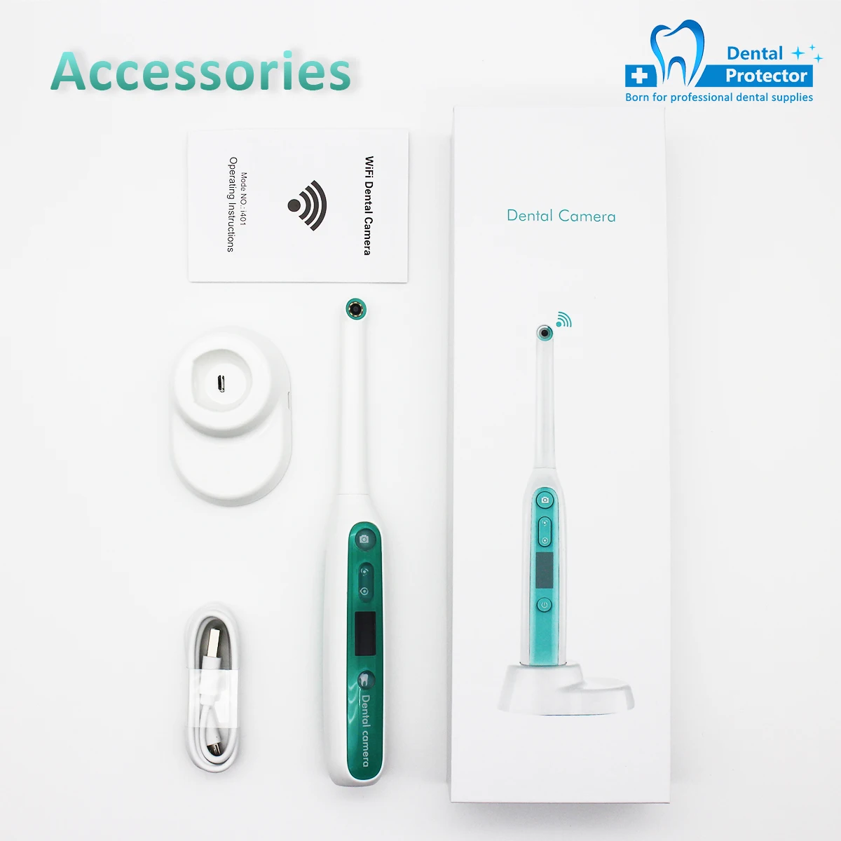  Wireless WiFi HD USB Oral Dental Camera Intraoral Endoscope Dentist Device LED Light Real-time Vide
