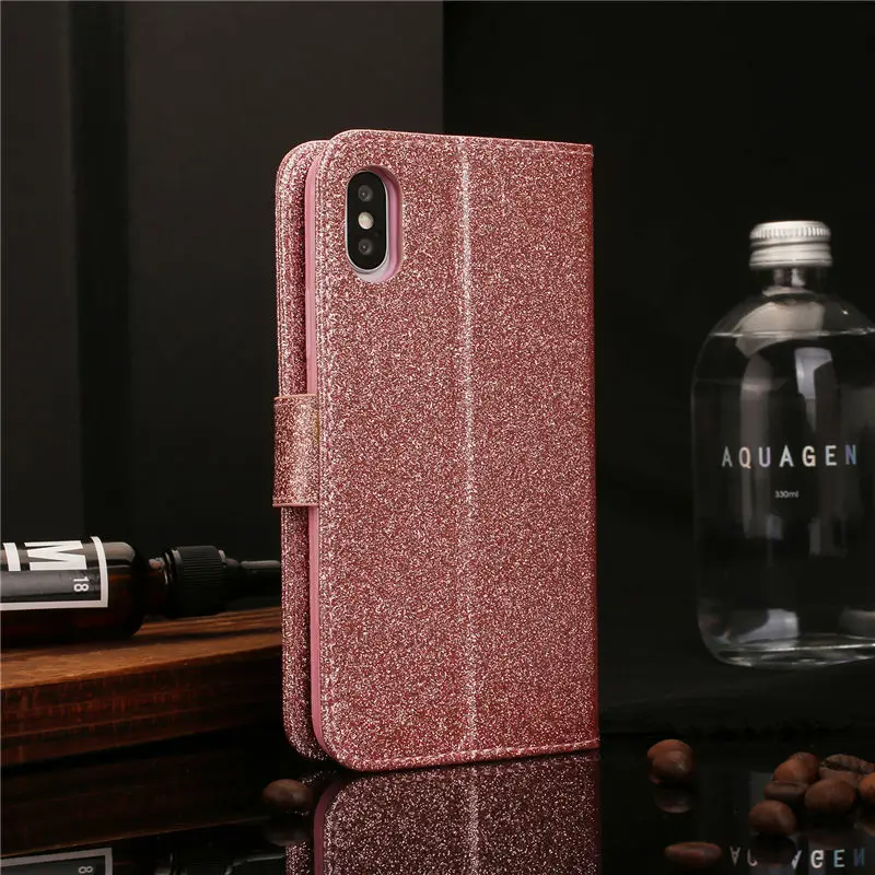 BELIAL Case for iPhone X Case Glitter Bling Luxury Diamond Wallet Leather Flip Cover for iPhone 5 5S SE 6 6s 7 8 Plus for Women (4)