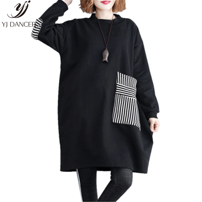 

Extra Large Size Women's Hoody 2019 Autumn And Winter Fashion New Half-High Collar Long-Sleeved Hoody Plus Velvet Coat H0040