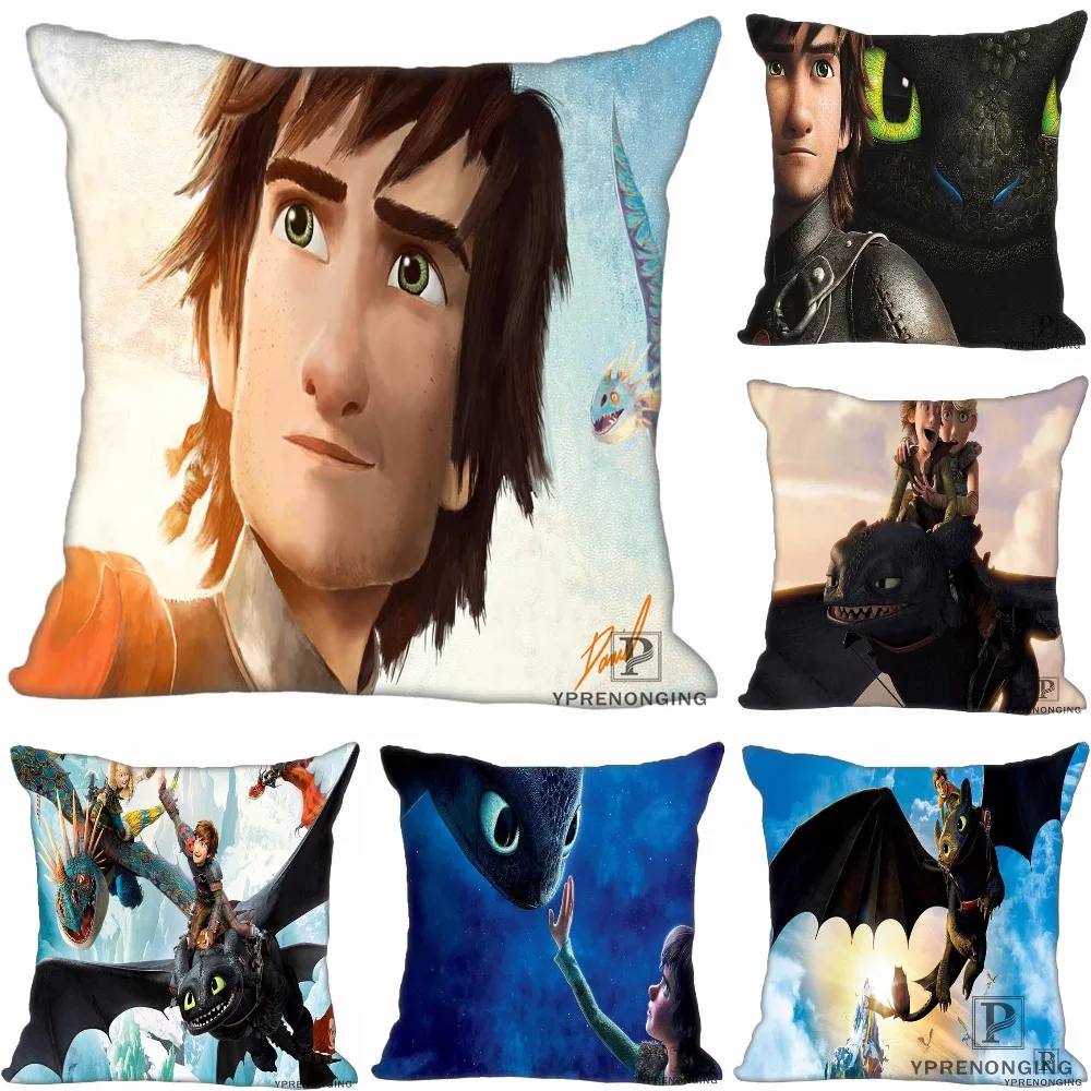 

Custom Nice pillowcase How To Train Your Dragon Square Zippered Pillow Cover35X35,40x40,45x45cm(One Side)180522-17-38