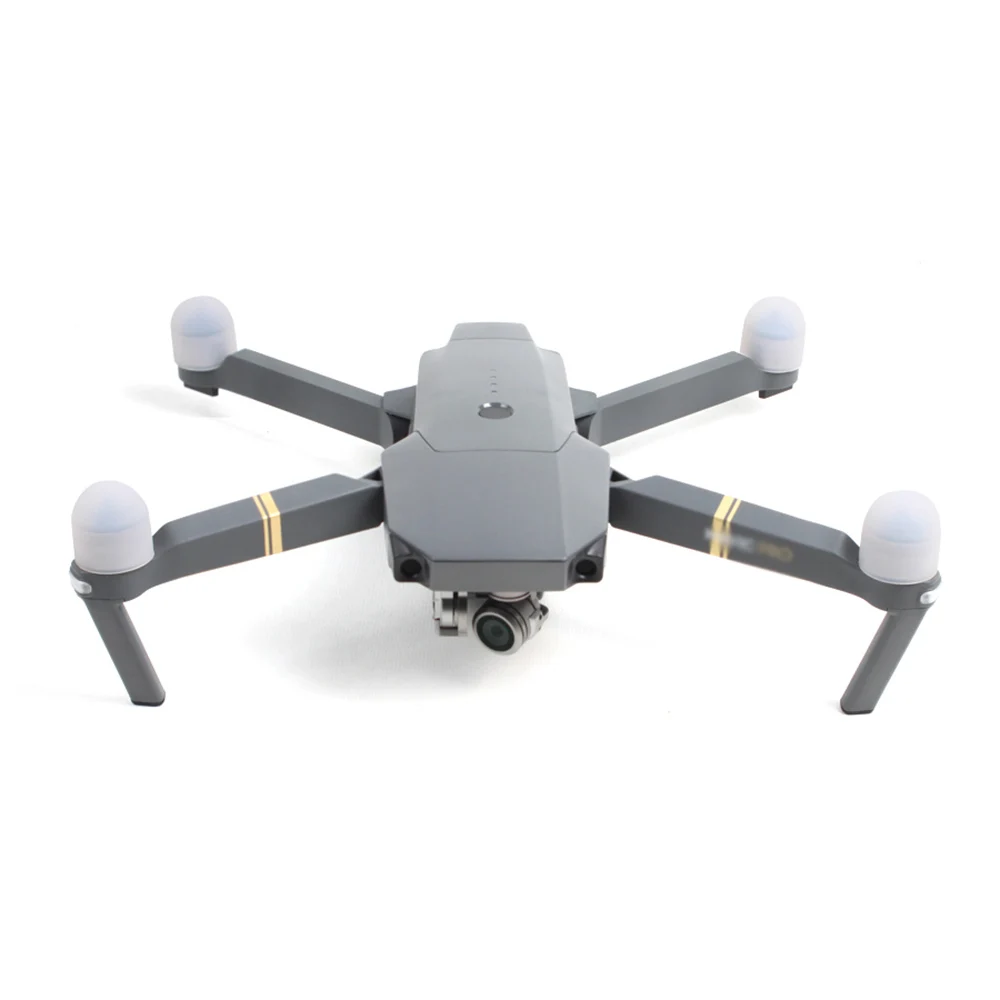 4 шт. DJI Mavic Pro беспилотный двигатель оболочка Крышка двигателя Защитный чехол Силиконовый колпачок Защитная крышка для DJI Mavic Pro мотор для дрона - Цвет: Белый