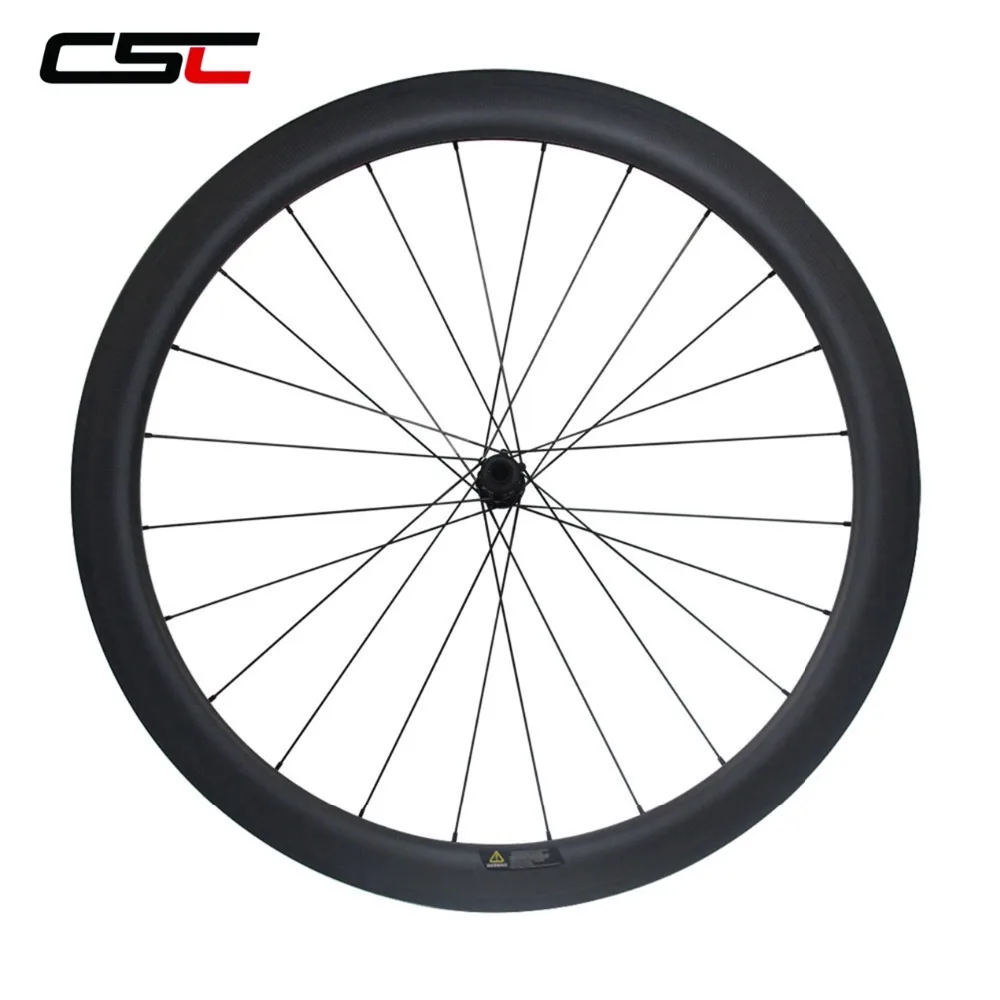 Discount SAT No Outer Holes Center lock 700C Cyclocross Disc Wheels Straight Pull Hub Tubular Or Clincher U Shape Disc Brake Wheelset 3