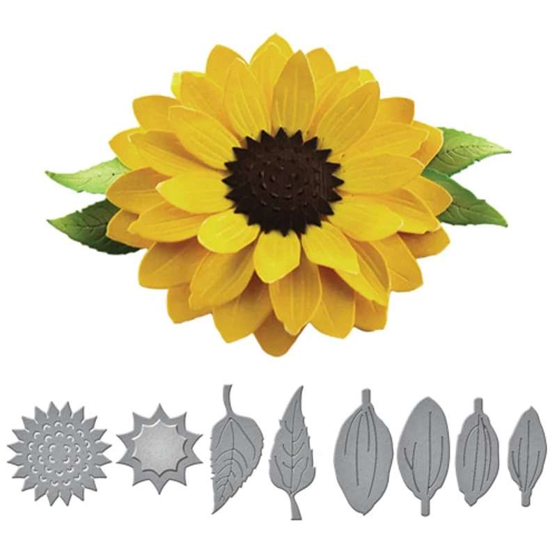 Download Sunflower Frame Metal Cutting Dies Stencils For DIY ...