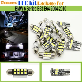 

Buildreamen2 10 x Car 2835 SMD Interior Canbus LED Bulb LED Kit Package White Dome Map Light For BMW 6 Series E63 E64 2004-2010