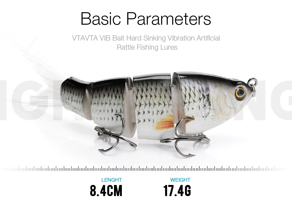 VTAVTA 8 см 17 г тонущие рыболовные приманки-Воблеры искусственная приманка плавающая приманка кренкбейт жесткая приманка для рыбалки с мягкими пластиковыми хвостами