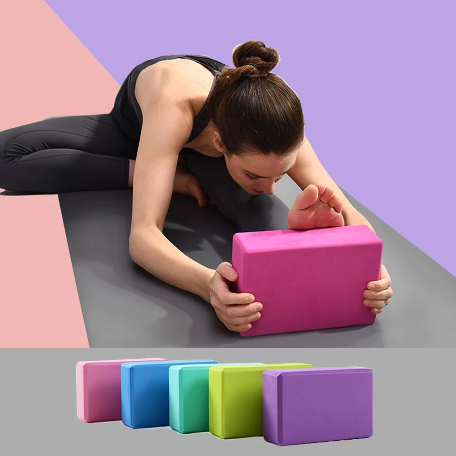 

EVA Yoga Block Set Pilates Brick Fitness Belt Set for Exercise Workout Fitness Training Block Brick Stretching Belt Yoga Bolster