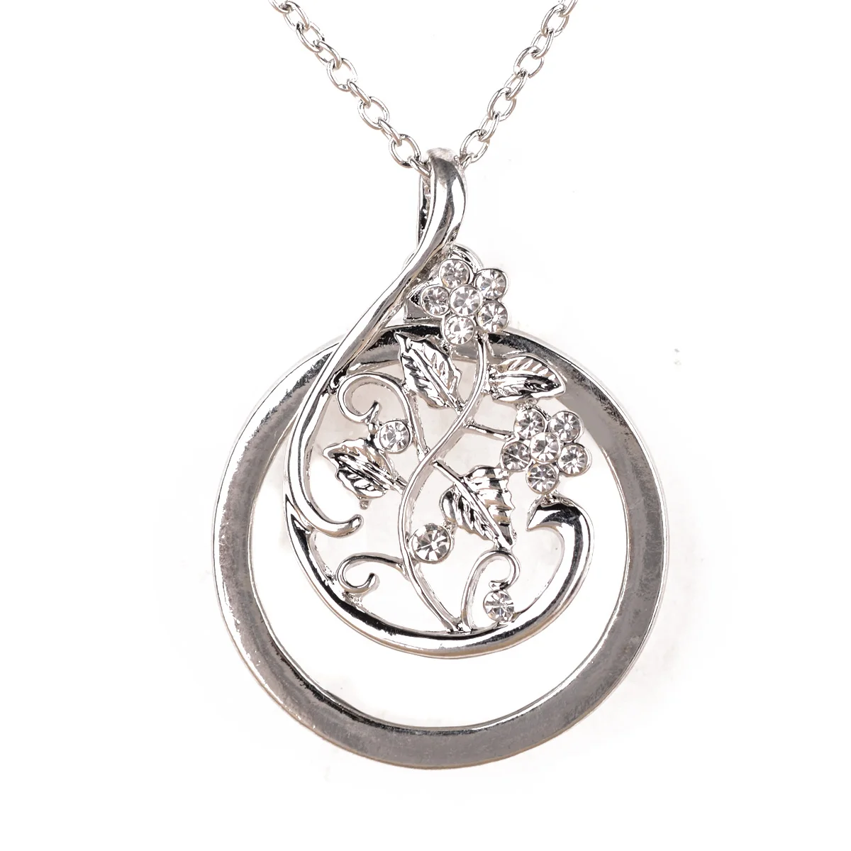 Retro Antique Statement Necklace Shellhard Crystal Cat Magnifying Glass Pendant Long Chain Necklace Fashion Jewelry For Women