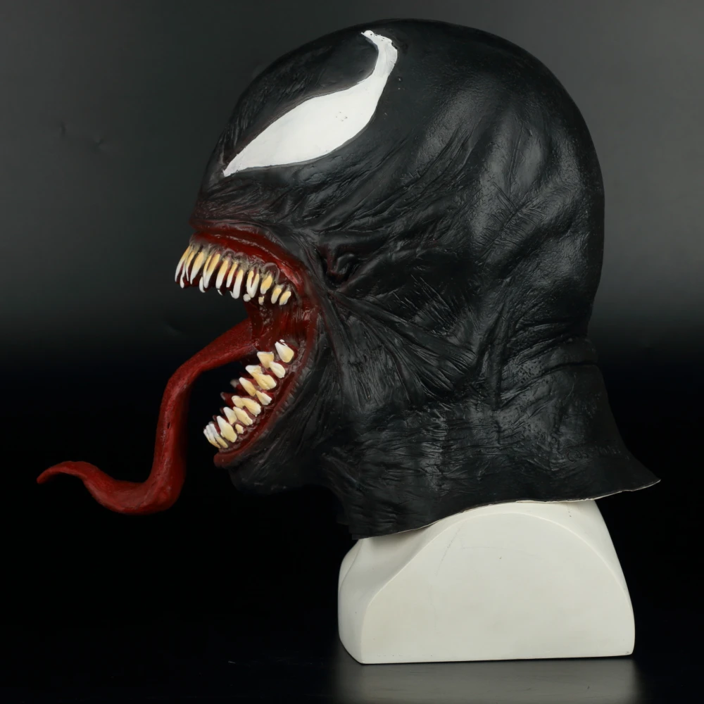 Spider-Man The Venom Mask Cosplay Spider Man Edward Brock Dark Superhero Venom Latex Masks Helmet Halloween Party Props (6)
