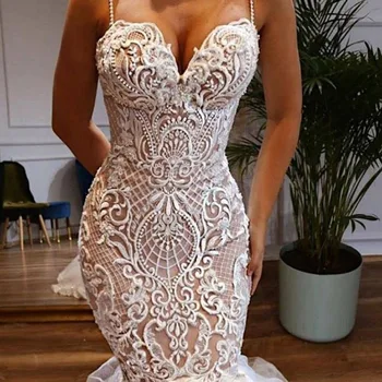 

1 yards Exquisite Milk Silk Geometric Couture Lace Fabric with Clear Sequin, Geometric Bridal Gown Wedding Dress Lace Farbric