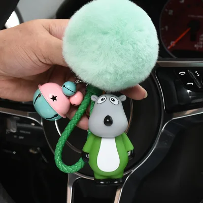 Backkom Popobe Медведь Carmera меховыми помпонами Pom кулон дети игрушки брелок Для женщин