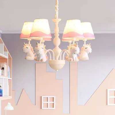 

Cartoon creation Pegasus chandelier boys girls bedroom children's room light Mediterranean Garden simple and lovely chandelier